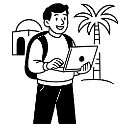 PERSONALIZED EXPERIENCES back packer nomad illustration